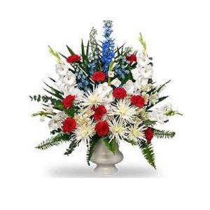 Patriotic Memorial Funeral Flowers