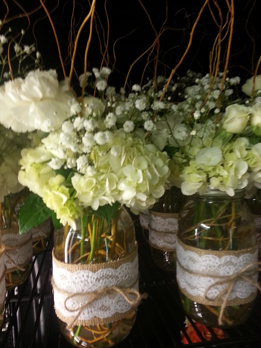 Small Mason Jars - Floral