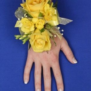 Glowing Yellow Prom Corsage