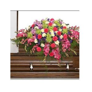 Eternal Beauty Casket Spray Funeral Flowers