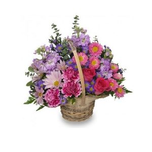 Sweetly Spring Basket Flower Arrangement