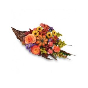 Cornucopia Centerpiece Thanksgiving Arrangement